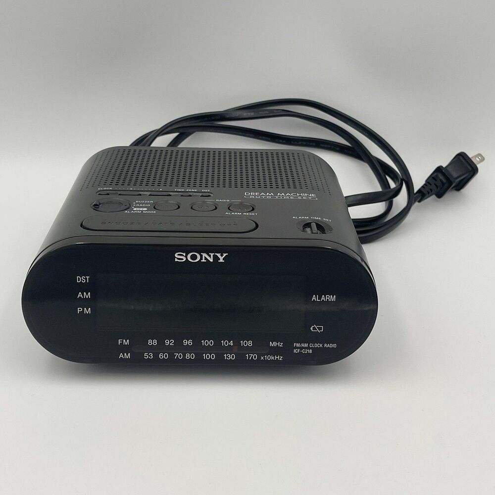 Sony ICF-C218 Dream Machine Alarm Clock Radio AM/FM Tested Working Great